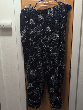 Victoria's Secret Navy Pajama Pants with White Pegasus Print